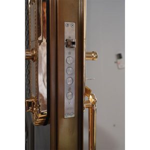 Cửa biệt thự thép vân gỗ 4 cánh Dominate H4 - Hoa Hằng Door