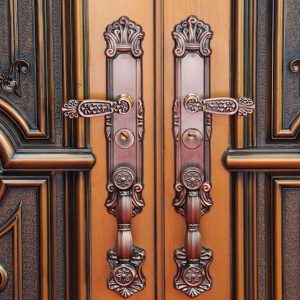 Cửa biệt thự thép vân gỗ 4 cánh Dominate H4 - Hoa Hằng Door