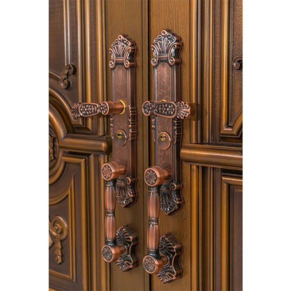 Khóa cửa thép vân gỗ 2 cánh cao cấp HHD-F1
