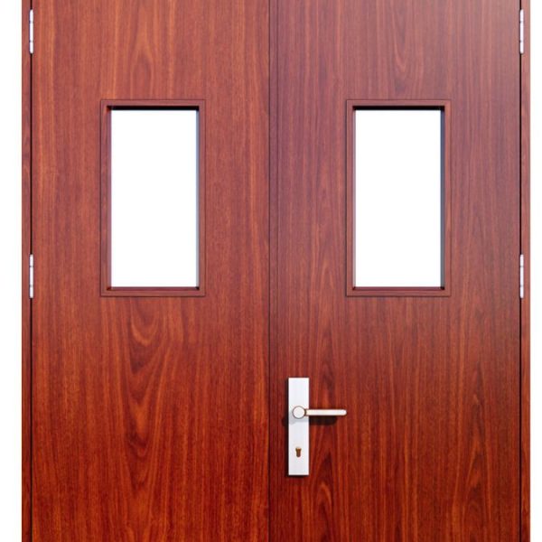 Cửa thép vân gỗ 2 cánh chống cháy HHD2