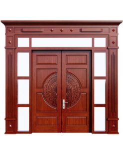 Cửa thép vân gỗ 4 cánh HHDH15HVK